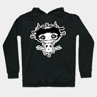 cute halloween whimsical cute girl illustration Hoodie